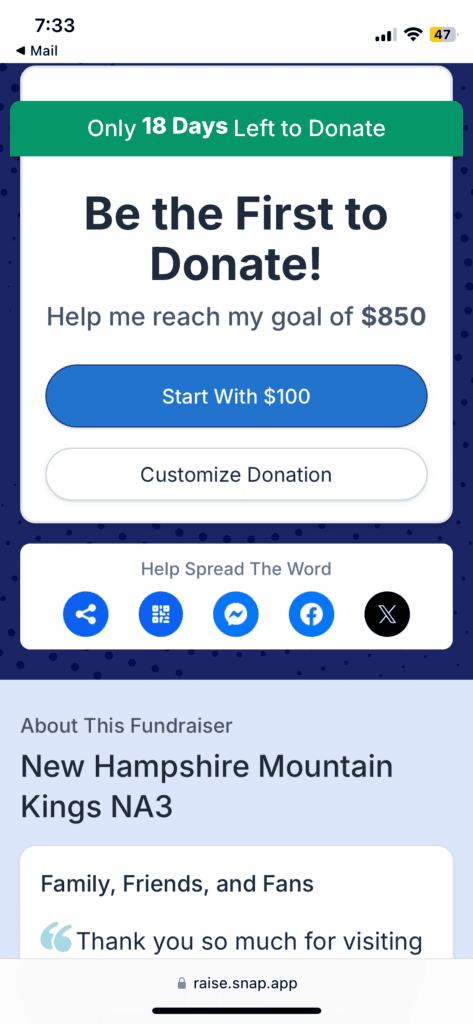 Why am I getting donation solicitations from an NA3 team? - The Hockey Focus