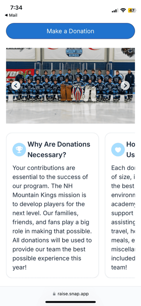 Why am I getting donation solicitations from an NA3 team? - The Hockey Focus